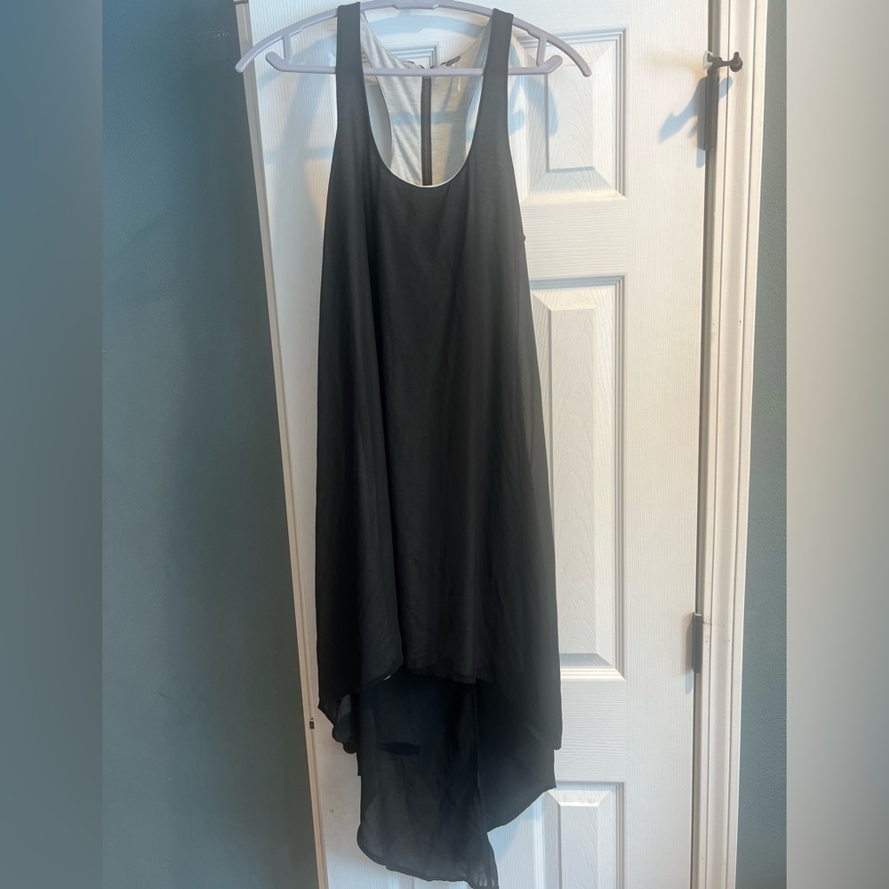 Free People fp high low black racerback dress size 10